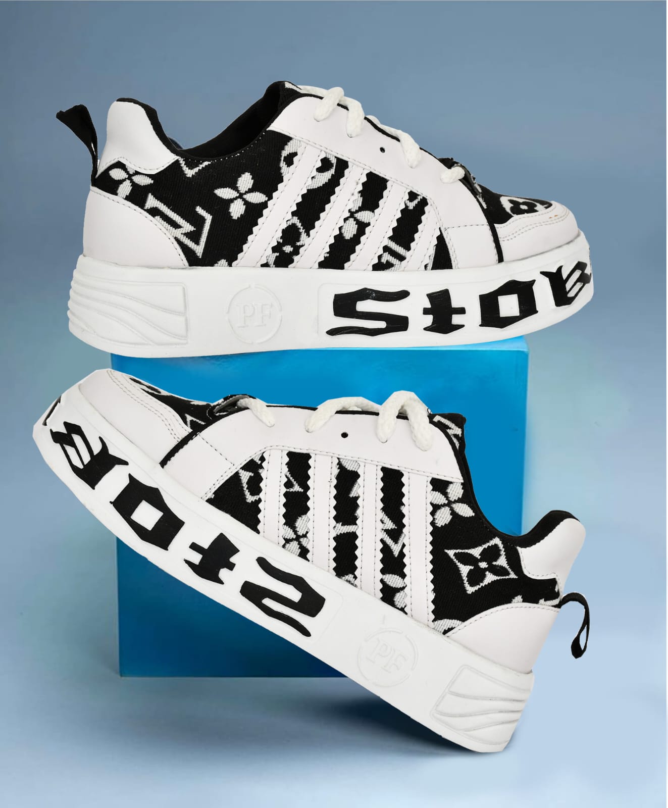 Elevate Your Style with Premium Black & White Designer Sneakers – Ultimate Comfort & Luxury

Description:
Step up your sneaker game with these premium black & white designer sneakers, crafted for those who appreciate both fashion and comfort.