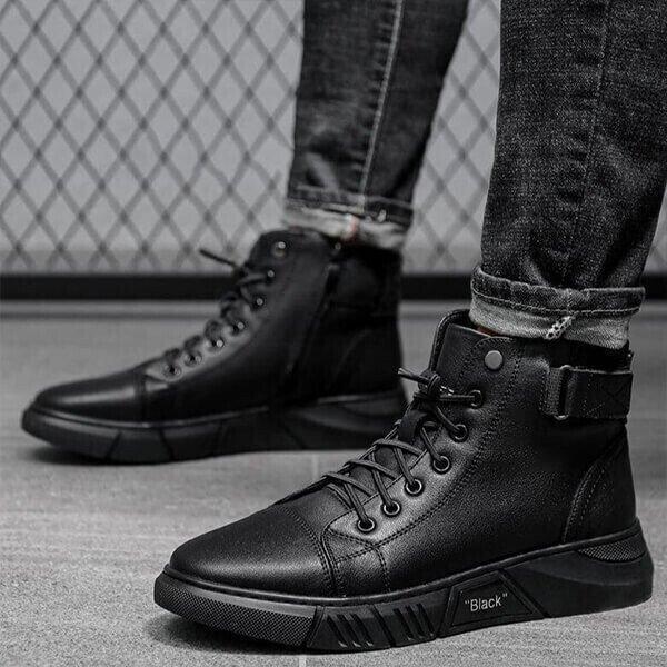 Premium Black High-Top Sneakers – Ultimate Comfort & Style