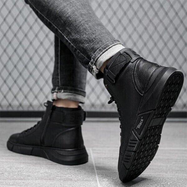 Premium Black High-Top Sneakers – Ultimate Comfort & Style