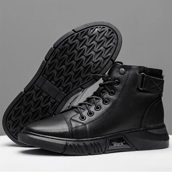 Premium Black High-Top Sneakers – Ultimate Comfort & Style